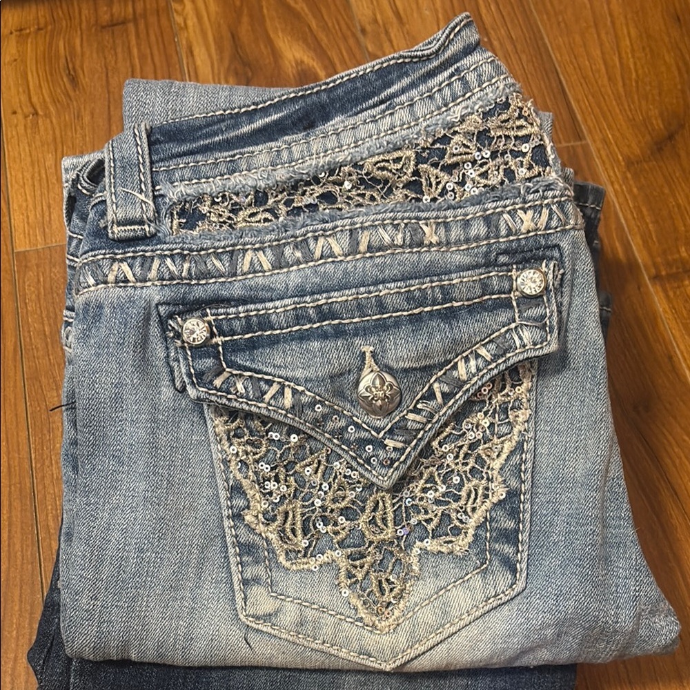 Embellished Blue Jeans